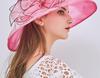 Women's Summer Foldable Sun Hat: European & American Style Fedora with Flower Organza Design