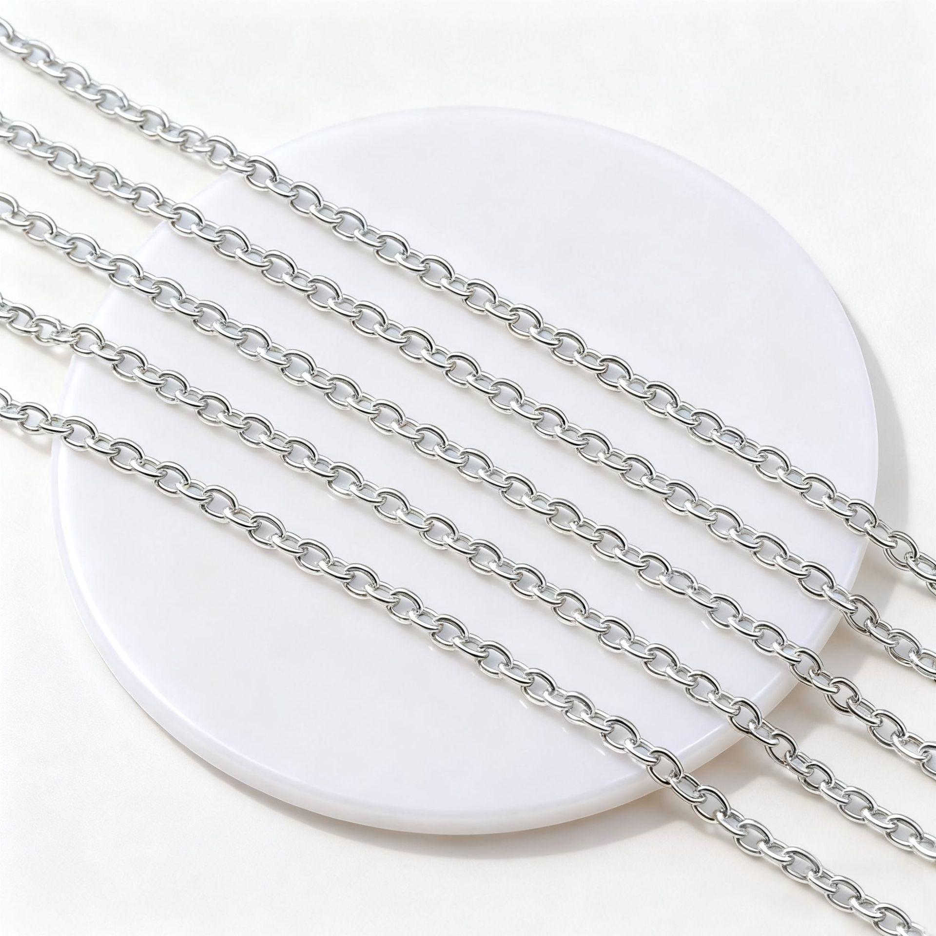 

14k Gold-Filled Copper Flash Chain: Handmade Color-Preserving Semi-Finished Bracelet/Necklace Tail Chain 2.0mm O Flash Chain