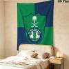 Alahli Saudi Fc Wall Tapestry Aesthetic Wall Hanging Printed Fabric Blanket Decorative Tapestries For Bedroom Living Room Home Decor