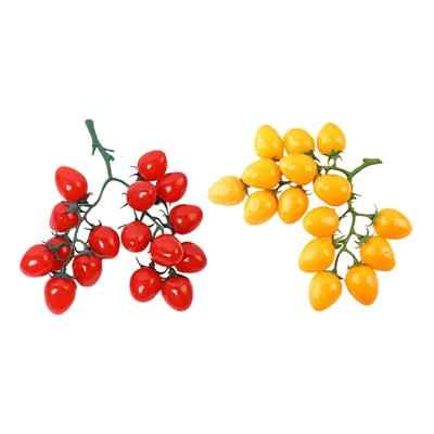 Artificial Fruit Model PVC Materials Cherries Tomato Indoor Outdoor Ornament Fade Resistant Wedding Decoration
