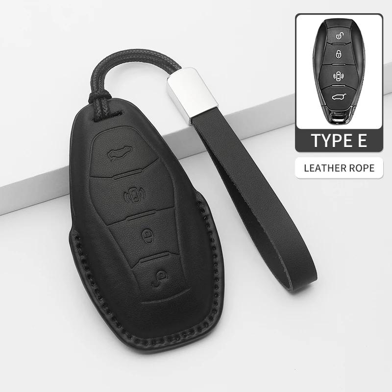 Car key bag Case Cover For FAW Hongqi  E-HS9 High-end H5 H9    Car Keyring Luxury Leather Auto Accessories