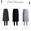Skirt with Warm Long Skirt for Fall and Loungewear Dark [Ressh.N] Fleece-Lined Leggings, Winter, (2XL, Gray)