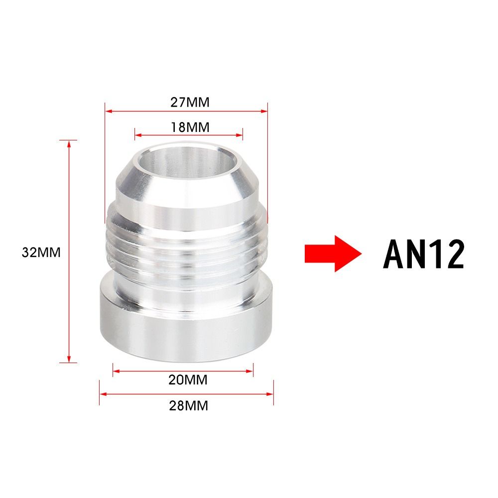 External Thread Straight Male Weld Fitting Adapter AN4-AN20 Weld On Fittting Bung Nut  Car