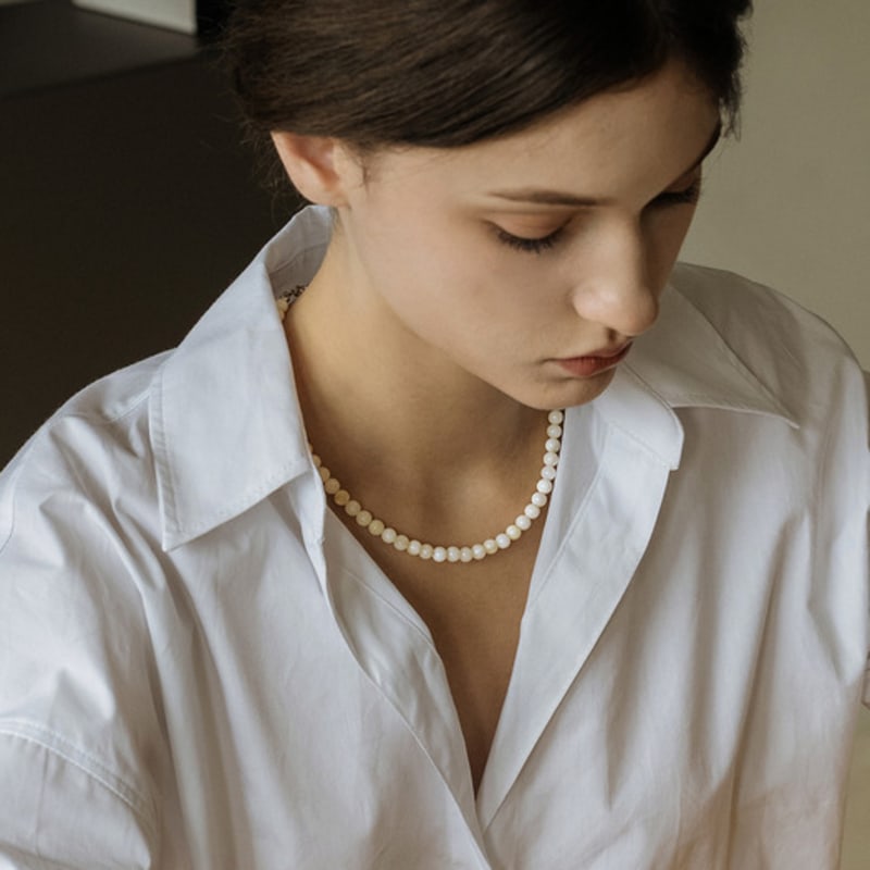 HAS HON012 Gemstone Toggle Bar Necklace