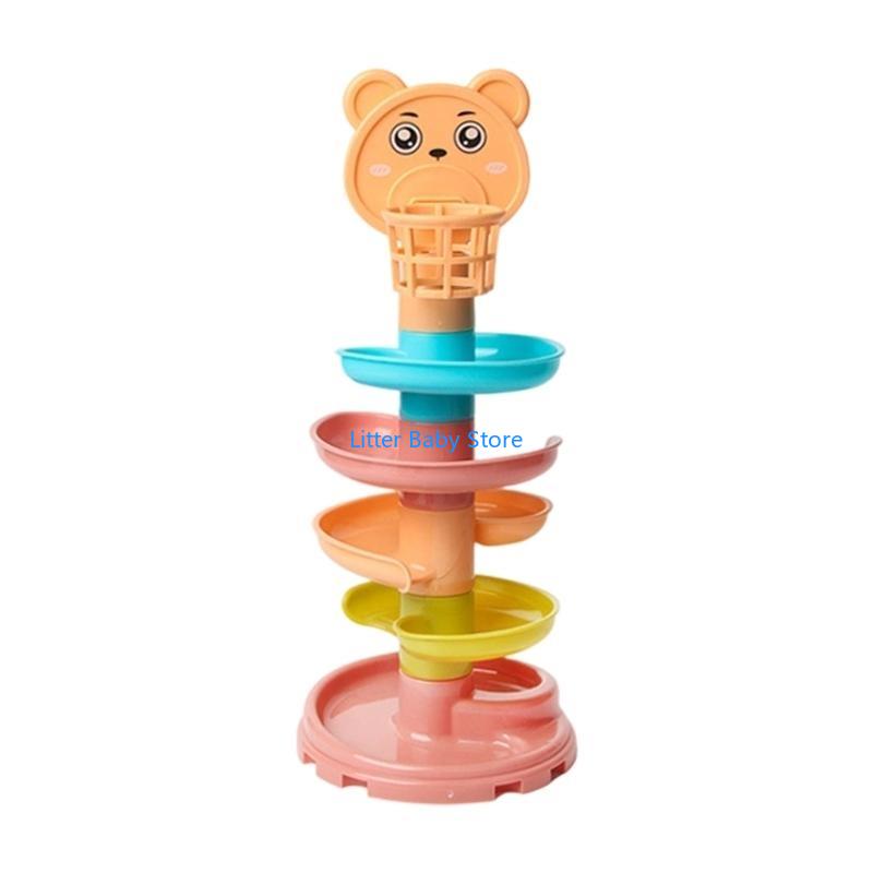N80C Children'S Track Rotating Music Rolling Ball Stacking Music Toy