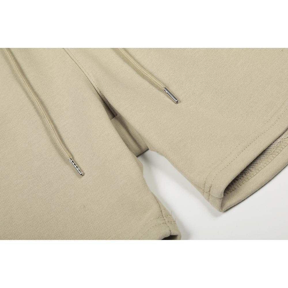 Fear of God Essentials Special Letter Print Sweat Shorts Unisex Oversized Cotton Drawstring Elastic Waist Streetwear Casual Sports Knee Length Shorts