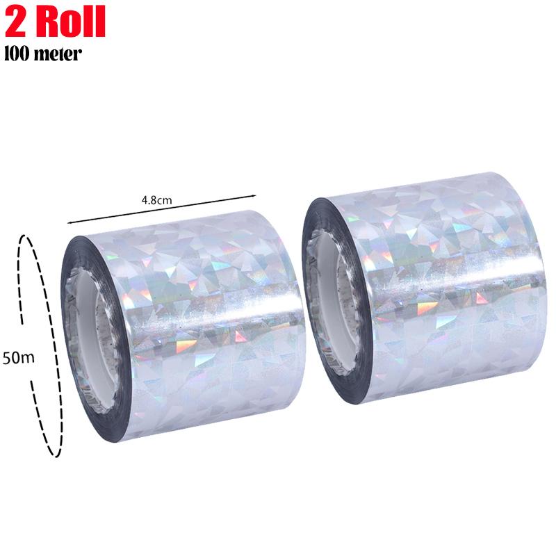 Bird Scare Laser Tape Repellents Double Sided Pigeons Birds Away Reflective Ribbon Deterrent Tapes for Outdoor Garden Orchard