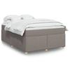 VidaXL Slat Bed Base with Mattress Taupe 140x200 Cm Fabric 3285384