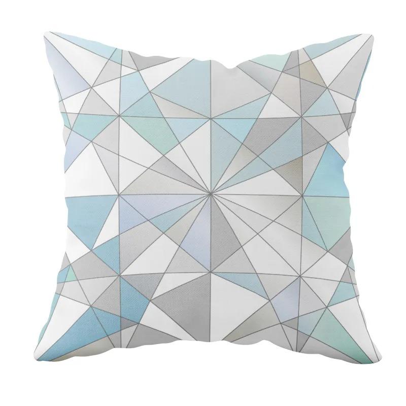 Office Living Room Home Pillowcase Geometric Pattern Printed Pillowcase Car Ornaments
