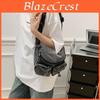 Bolsa Transversal Jeans Para Mulheres Com Grande Capacidade E Fechamento Com Zíper Para Uso Diário Casual