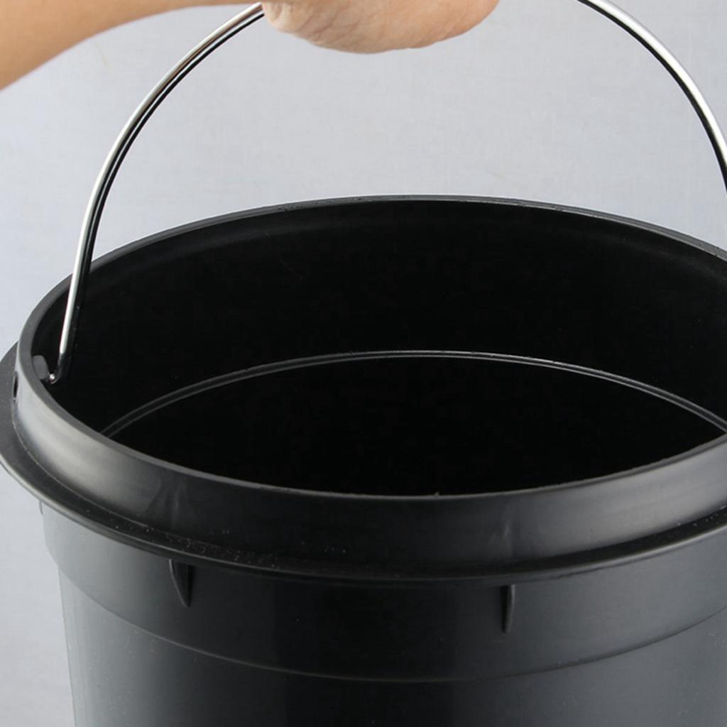 Stainless Steel Trash Can Silent Ergonomic Handle Kitchen Garbage Can with Antislip Footrest for