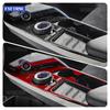 Real Soft Carbon Fiber Sticker For Kia EV6 GT EV 2022 2023 2024 2025 LHD RHD Car Gear Shift Panel Interior Trim Accessories