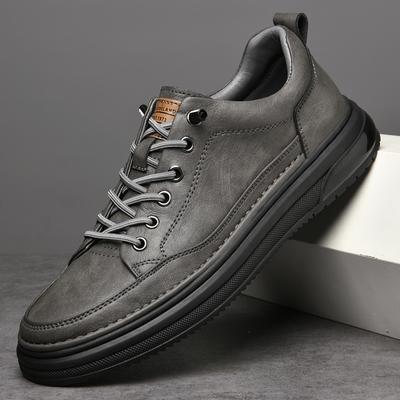 New Arrival Mens Shoes Casual Male Genuine Leather Sneakers Male Comfortable Walking Shoes Lace-up Men's Solid Outdoor Footwear
