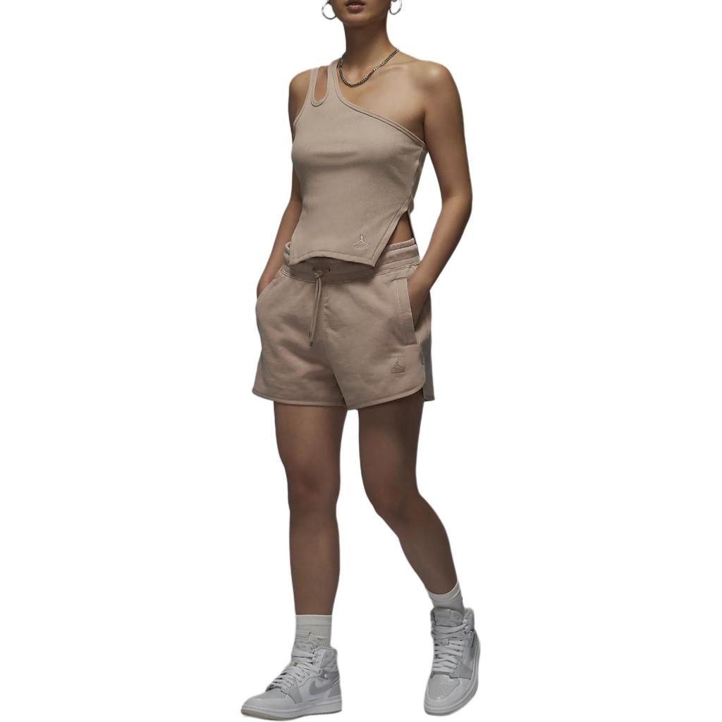 Jordan Flight Fleece Casual Shorts Women's Khaki FN5748-244