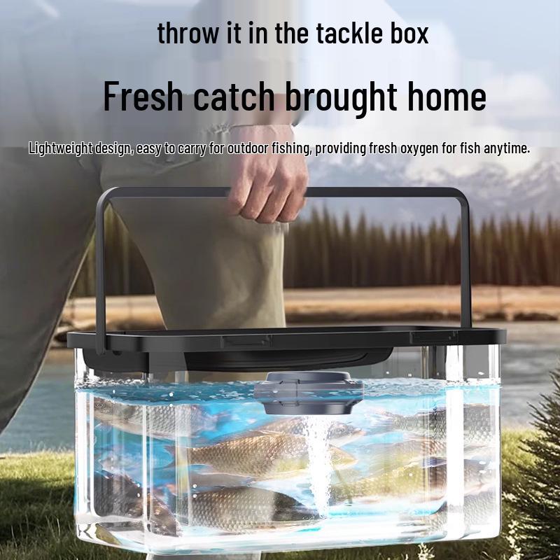 Portable Dual-User Oxygen Aerator for Fish Farming and Outdoor Use with Lithium Battery