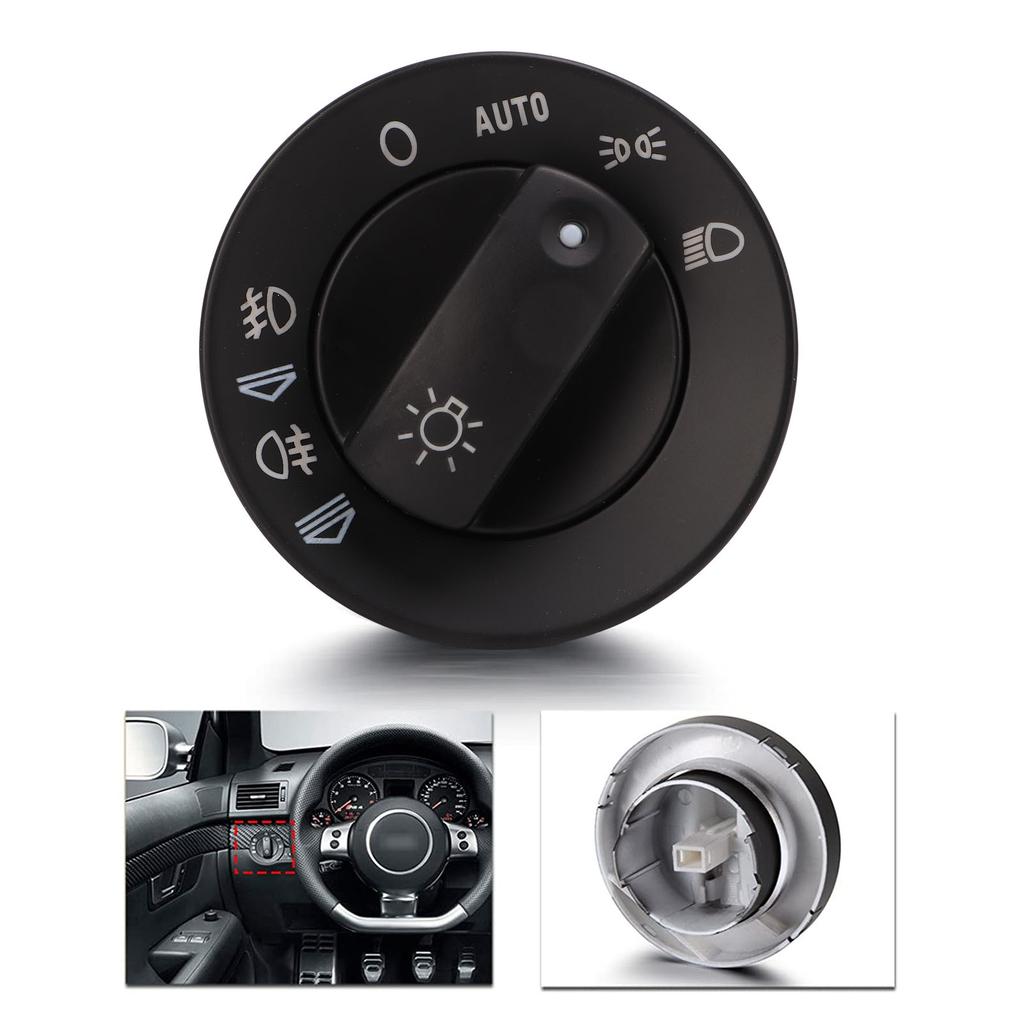 Headlight Control Switch 8E0941531B Fog Lamp Switch Knob Car Accessories Replacement for A4 B6 B7