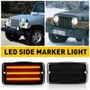 LED Front Fender Side Bumper Marker Signal Lights For 1997-2006 Jeep Wrangler TJ