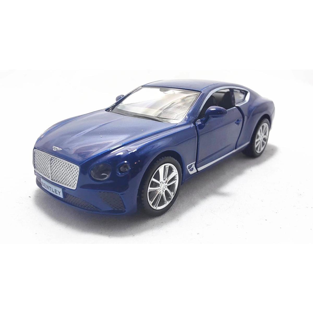 

1/36 Bentley Continental GT Pullback Игрушечная модель автомобиля Официальная лицензированная масштабная реплика Металлическая литая миниатюрная художественная модель Рождественский подарок для мальчика синий