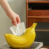Creative Banana Tissue Box Ceramic Tissue Case Living Room Coffee Table Napkin Holder Dining Table Decoration Bedroom Ornament