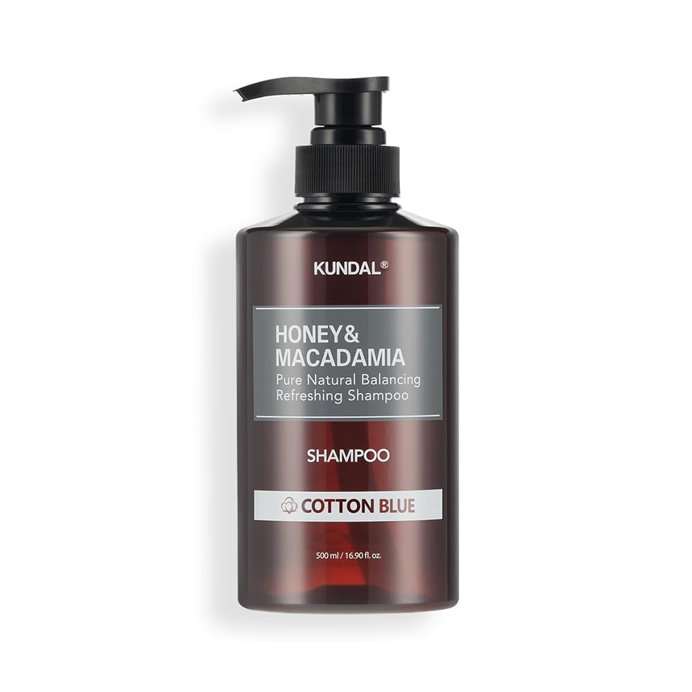 KUNDAL Szampon 500ml Szampon Macadamia o Kwasowym pH (Butelka) #CottonBlue #Miód i #Natura #Łagodnie #Nawilżający #Perfumowany