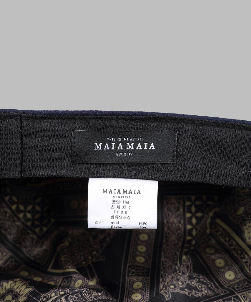 Maia Wool Beret - Navy