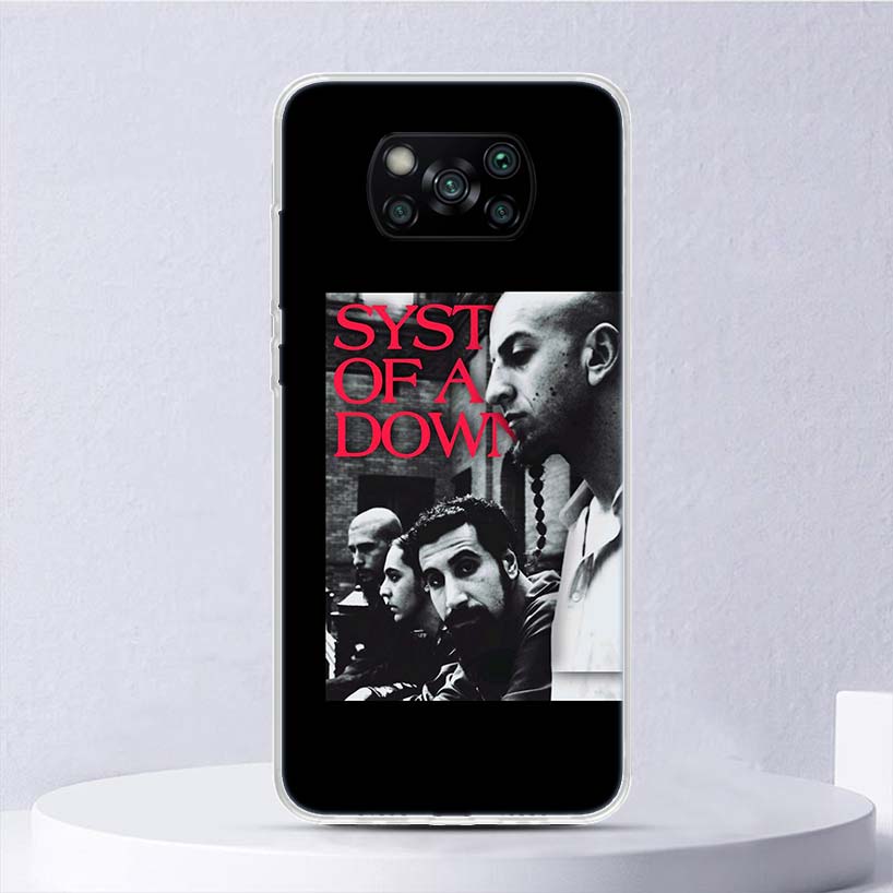 System Of A Down Soft Case For Xiaomi Poco X7 X6 X5 X4 X3 Nfc F7 Ultra F6 F5 Pro Phone Cover F4 Gt F3 M5S M4 M3 M5 M6 Coque