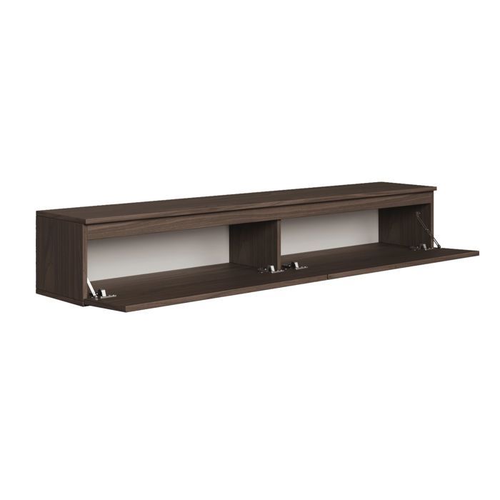 Mueble de TV de 2 puertas - suspendido - BEMMI- 175 cm - nogal de Wisconsin