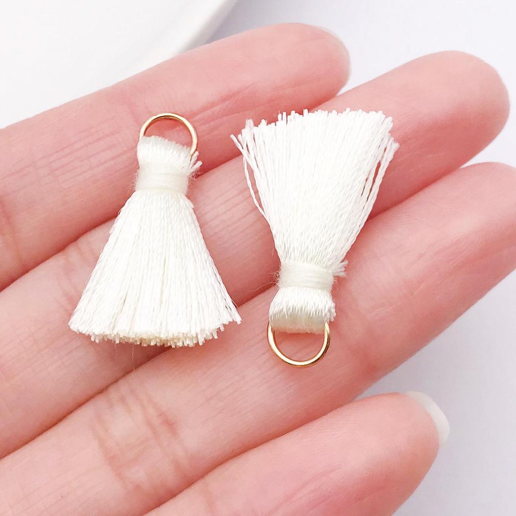 Multicolor Silk Thread Tassel Fan Pendant for DIY Clothing Accessories