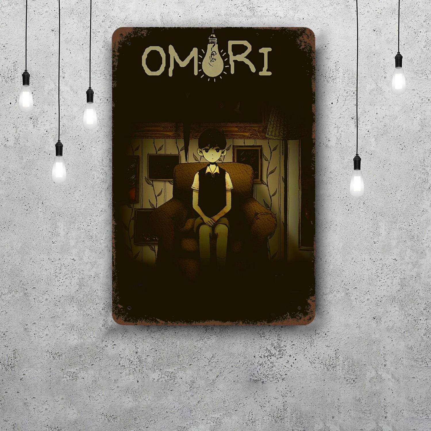 Mfoever Tin Sign Omori Retro Vintage Tin Sign Poster Decorative Plaque Metal Plate Wall Decor 20x30cm（7.8x11.8inch）