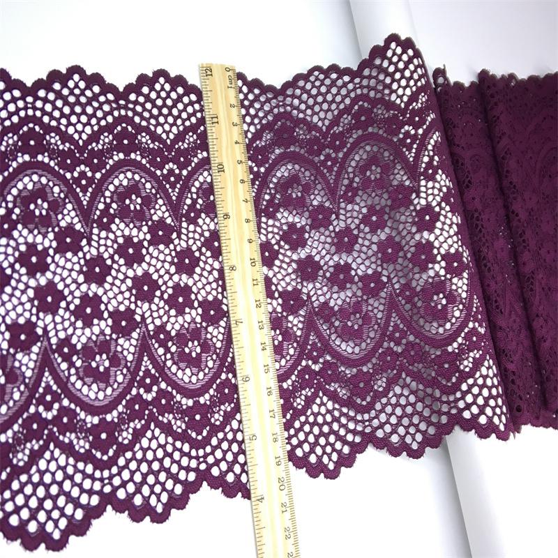 (13 Colors)  Scallopped Elastic Spandex Sewing Lace Fabric for Lingerie, Bra, Underwear, Garment, Wedding Dress & Crafting
