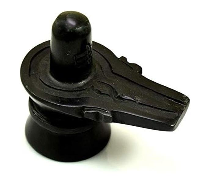 TreegoArt Schwarzer Marmor Shiva Shivling 2 Zoll für Pooja, Shiva, shivalingam für Büro und Geschenk für Andere Zierstück - Packung mit 1