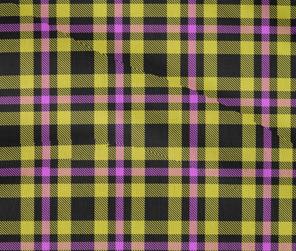 oneOone Cotton Flex Medium Blue Fabric Check Sewing Material Print Fabric By The Yard 40 Inch