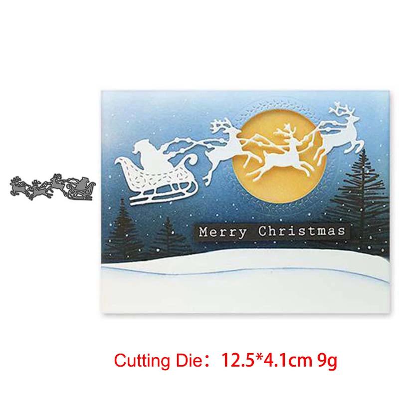 

Christmas Cutting Dies Scrapbooking Santa Claus Sled DIY Craft Deco Album Paper Card Making Embossed Decoration