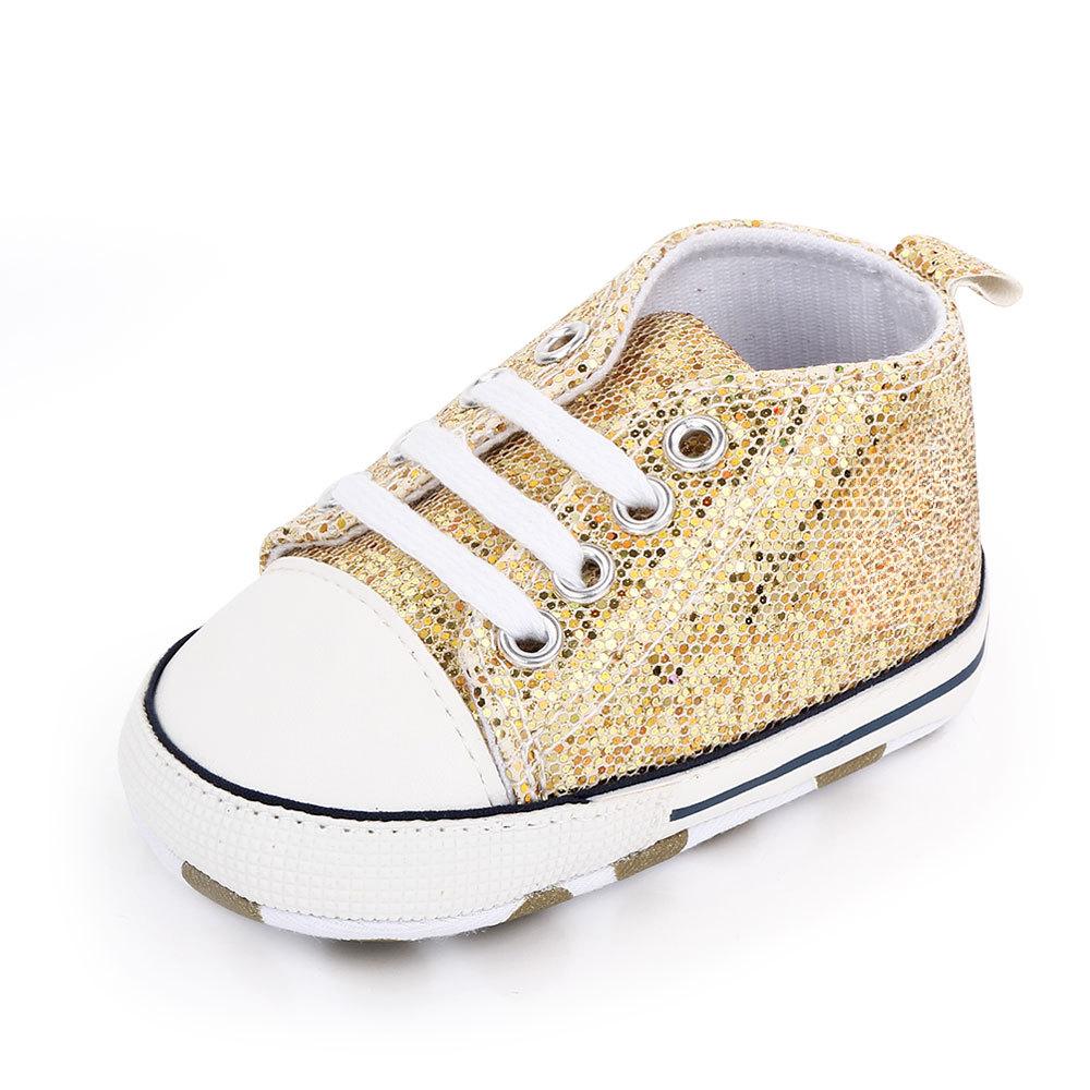 0-18M Fashion Newborn Baby Shoes Boy Girl Classical Sport Soft Sole First Walker Casual Sneakers White Baptism Shoes