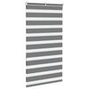 Double Zebra Blind Dark Grey 70 x 150 cm Fabric Width 65.9 cm Polyester