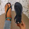 Ciabatte alla moda europee e americane taglia grande a fondo piatto da donna nuovi modelli di tendenza per il commercio estero punta rotonda scarpe da spiaggia all'ingrosso