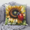 Sunflower Decorative Pillow Cover Cushion  Throw   for Sofa Car Living Room Decoration