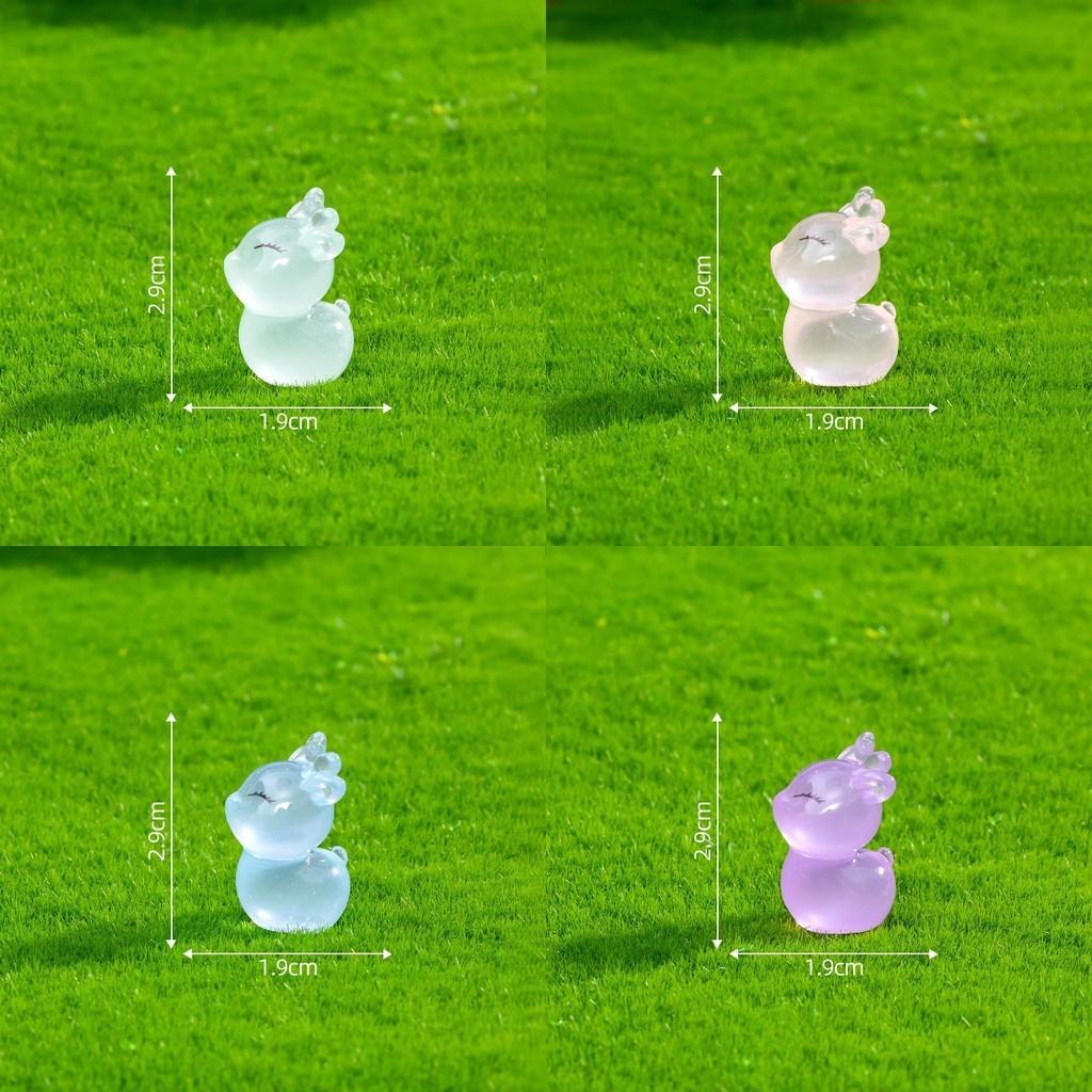 Entzückende im Dunkeln leuchtende Harz-Hirsch-Miniatur für DIY-Gartendekoration und Basteln