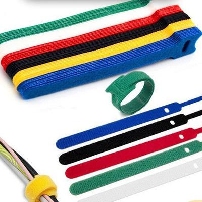 50pcs Auto-adhesive Cable Management T-type Velcros Tape 150mm*12mm TV/PC/USB Wires Ties Fixing Reusable Multi-use Nylon Fabric