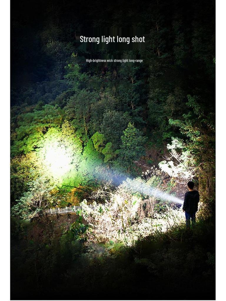 Ultra-Bright Rechargeable High-Power Handheld Flashlight for Outdoor and Home Use