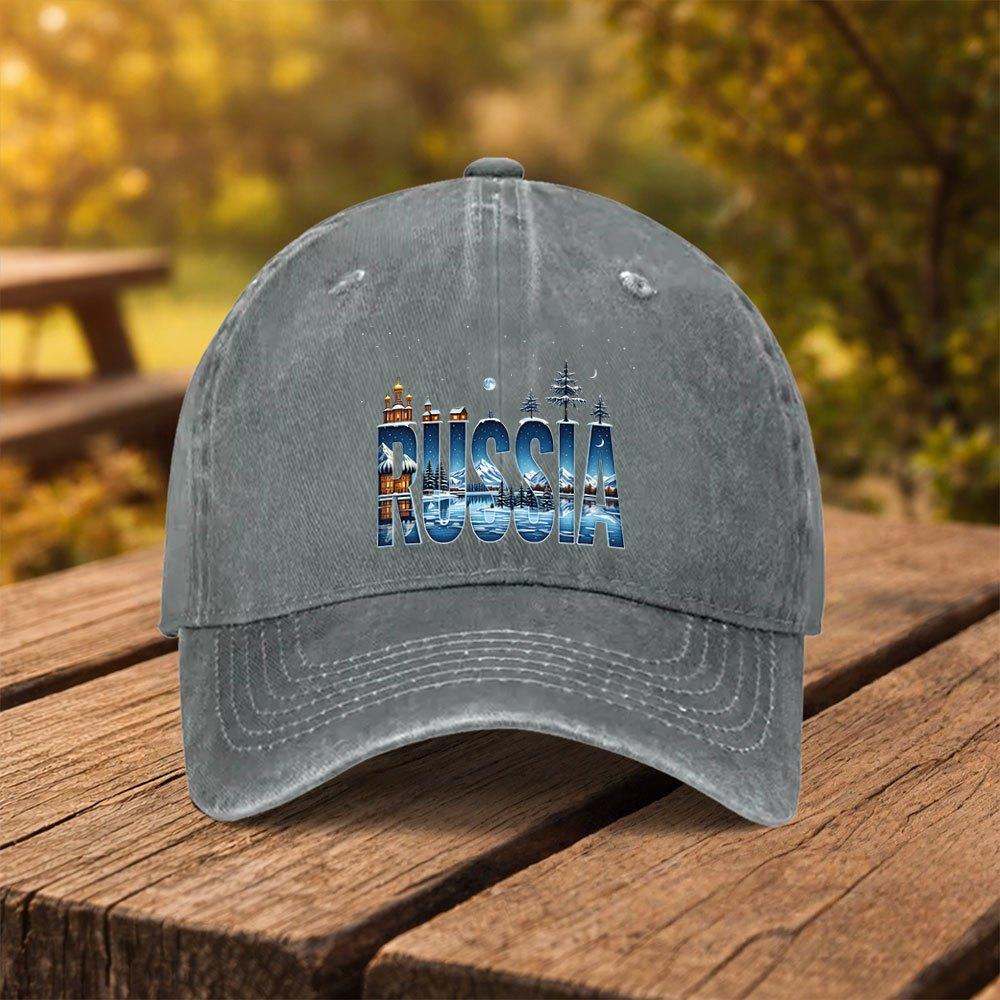 Russian Theme Printed Baseball Cap Unisex Outdoor Sports Fitness Travel Cap