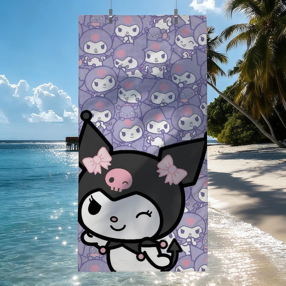 Cartoon cute K-kuromi Towel Drying Bath Towel Applicable To Light Swimming Camping Yoga Beach Out