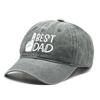 White Palm "1# BEST DAD" Printed Baseball Cap Adjustable Fashion Baseball Hat Solid Color All Season Sun Hat For Casual Wear
