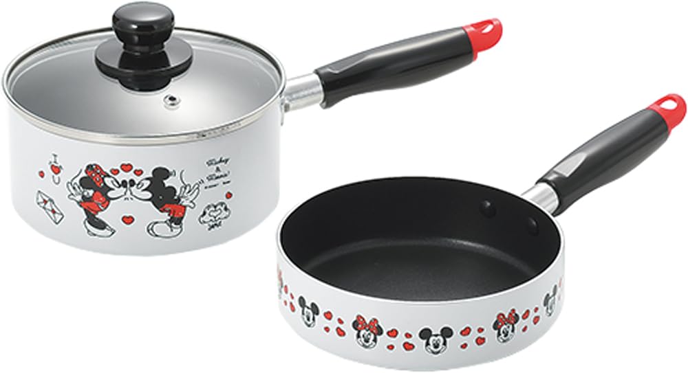 Mickey & Minnie" Saucepan & Frying Pan, 16cm, MM-316, White