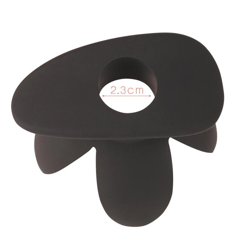 Top Silicone Flower Opening Butt Plug Expander for Men Woman Adult Erotic Sex Toys (Color: Black)