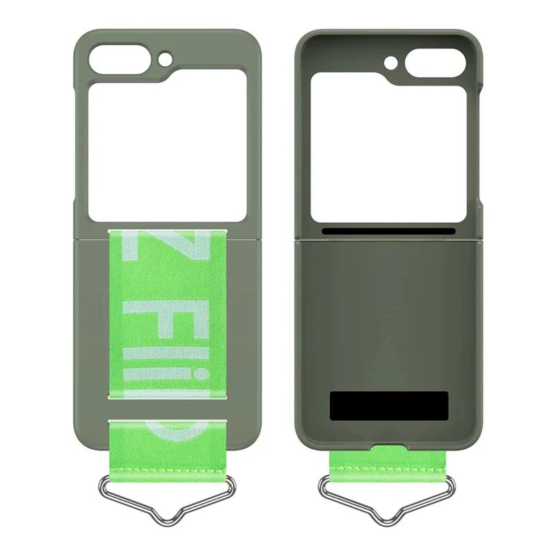 Luxury Wrist Strap Ring Holder Case for Samsung Z Flip 6 5 3 4 5G Slim Matte Shockproof Hand Chain Band Cover For Galaxy ZFlip 5