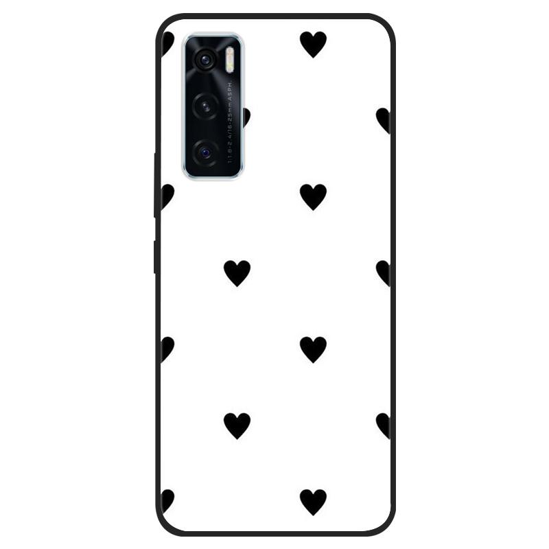 For Vivo V20 SE Case V20SE Silicone Cat Painted Soft Black Cover for VivoV20 V20SE V2022 V2023 Cover TPU Coque Protective Capa