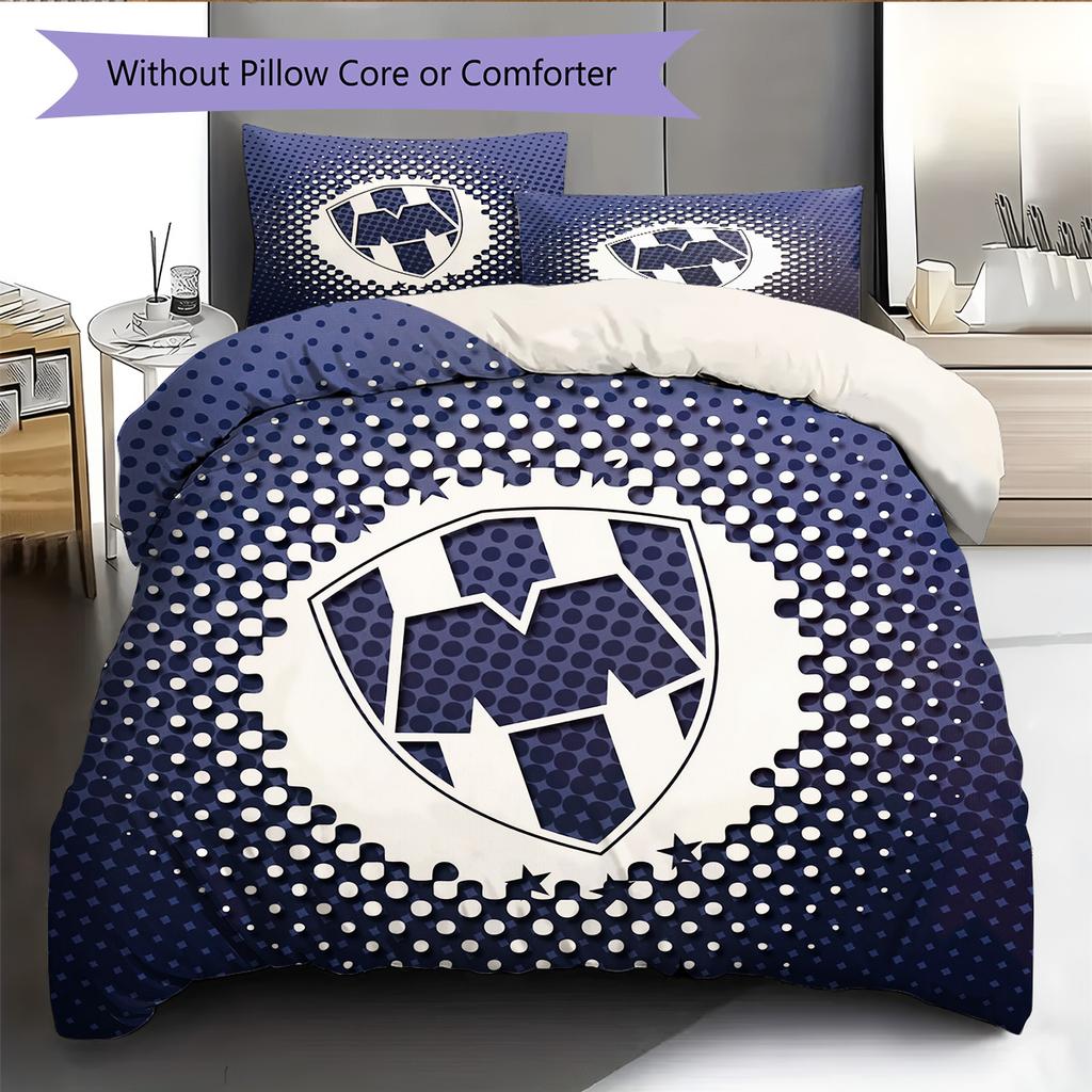 C.F. Monterrey Football Club  Pattern Bedding Quilt Set  Home Decoration  Gift (1 * duvet cover + 2 * pillowcase  without core)
