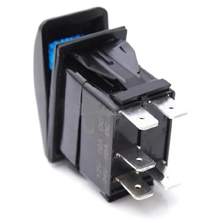 2Pcs 20A 12V Blue LED Lighted Waterproof Rocker Switches Marine Boats Rocker Switches 5 Pin Toggle Switches Enduring