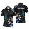 Polo Sport Darts Imprimé en 3D pour Homme Nom Personnalisé Manches Courtes Boutons Polo T-shirts Été Décontracté Homme Col Revers T-shirts